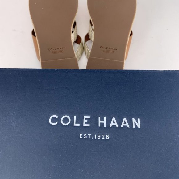 Cole Haan Florens W21144 Slide Sandals Women's 9B Pecan Metallic‎ Leather S0560 - Picture 8 of 10
